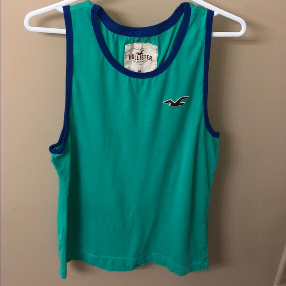 Hollister teal tank top